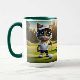 Mug Joueur de golf chat drôle,