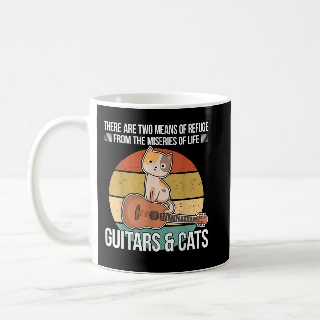 Mug Joueur de guitare Witty Dit Propriétaire de chat G (Gauche)