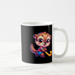 Mug Joueur de hockey sur gazon dessin animé loutre Mas