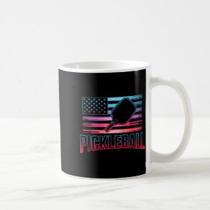Mug Joueur de pickleball avec une raquette patriotique