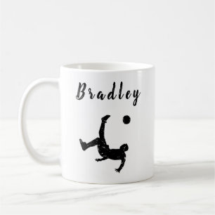Mug Joueur de soccer Entraîneur Ball Kick Grunge perso