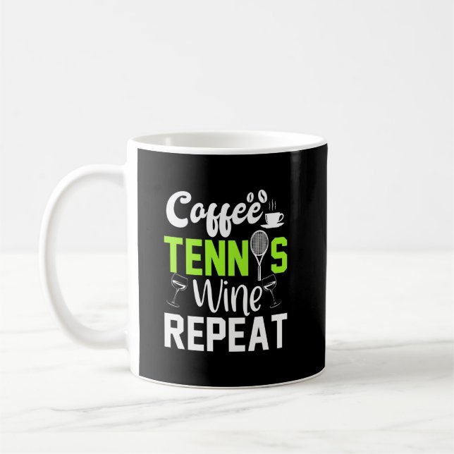 Mug Joueur De Tennis Coach Café Vin (Gauche)