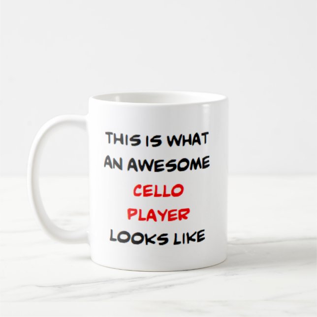 Mug joueur de violoncelle, génial (Gauche)