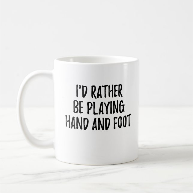 Mug Joueur Drôle Main Et Pied Card (Gauche)