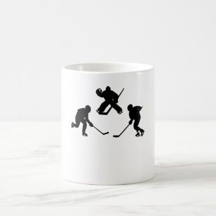 Mug Joueur en bâton de hockey sur glace silhouette cad