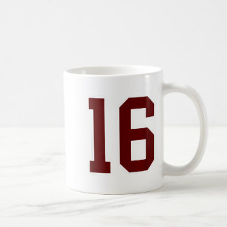 Mug Joueur en maillot numéro 16 marron et blanc Unifor