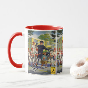 Mug Joueurs de baseball vintages et garde-frontières d