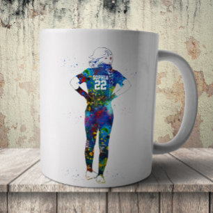Mug Joueuse de softball féminine