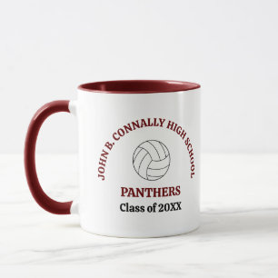Mug Joueuse de volley-ball bordeaux Équipe personnalis