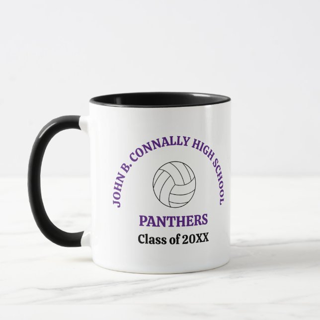 Mug Joueuse de volley-ball personnalisée au lycée viol (Gauche)