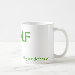 Mug JOUEZ AU GOLF, la plupart d'amusement que vous