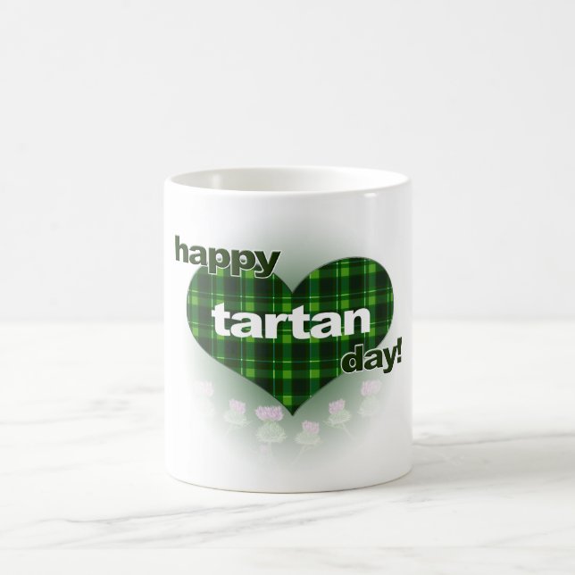 Mug Jour "coeur et chardons " de tartan (Centre)