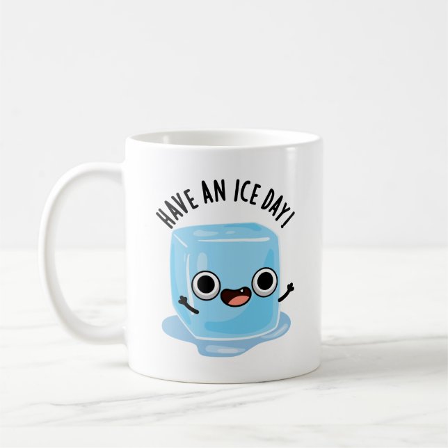 Mug Jour De Glace Drôle Ice Cube Pun (Gauche)
