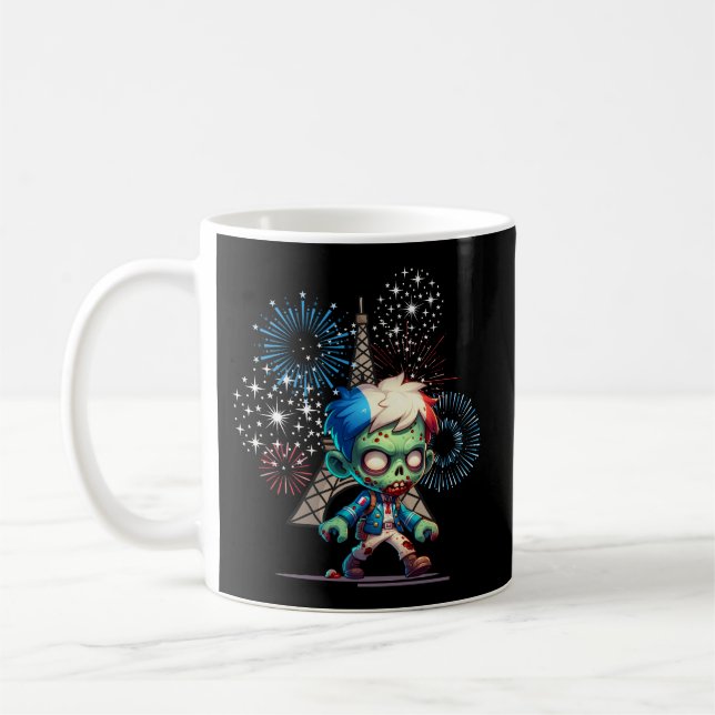 Mug Jour de la Bastille de Zombie (Gauche)