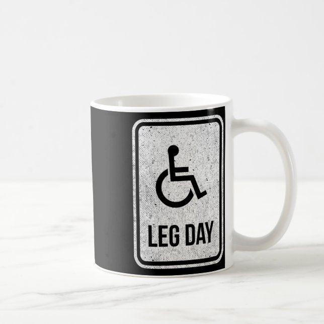 Mug Jour de la Jambe Drôle Handicap Exercice Tenu G (Droite)