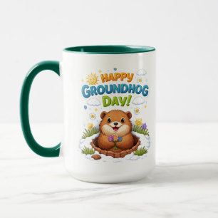 Mug Jour de la marmotte cool Marmotte Drôle de févri