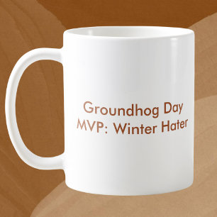 Mug Jour de la marmotte de base du titre personnalisé