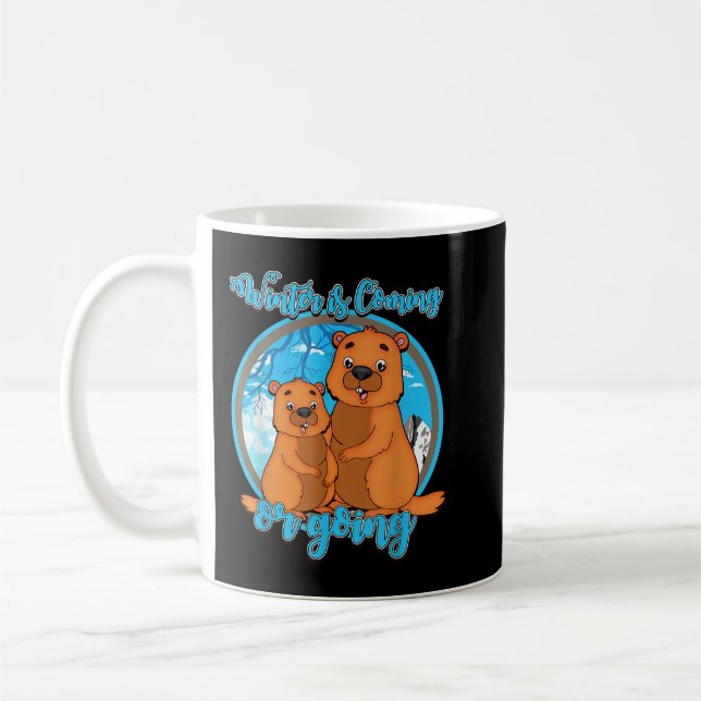 Mug Jour de la marmotte pour Phil Punxsutawney hiver o (Gauche)