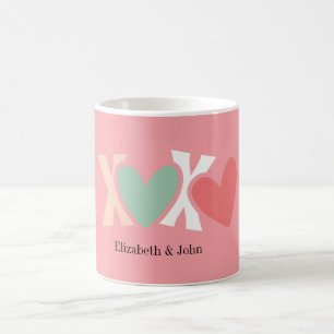 Mug Jour de la Saint Valentin "XOXO" coloré