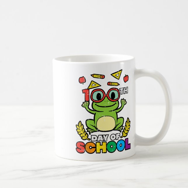 Mug Jour De L'École Grenouille 100 Jours Enseignant Sm (Droite)