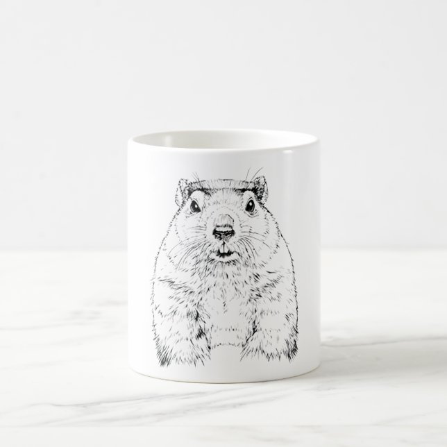 Mug Jour de marmotte Funny Février Prévisions animales (Centre)