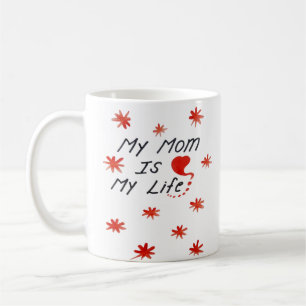 Mug jour de mère heureuse simple écrit à la main perso