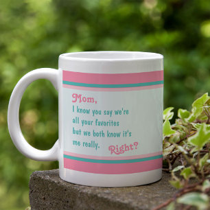 Mug Jour de mères heureux de votre favori - Aqua rose