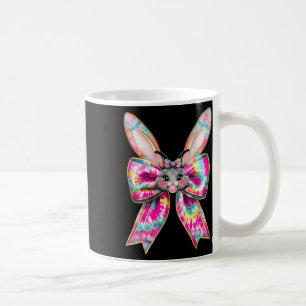 Mug Jour de Pâques Bunny Face Tie Dye Coquette Bow