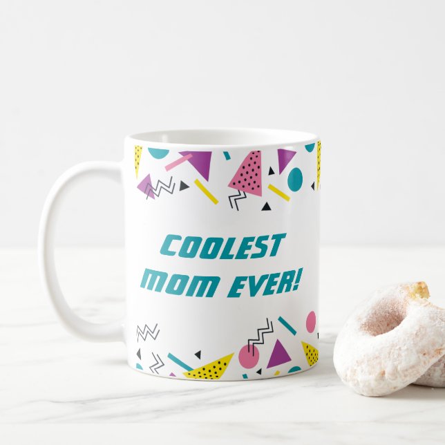 Mug Jour des mères de Slang dans les années 80  (Avec donut)