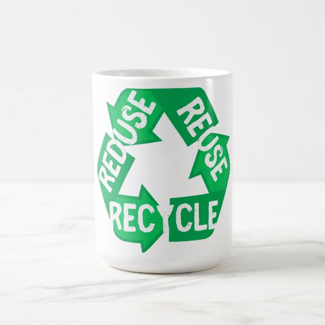 Mug Jour des terres Réduire Réutiliser Recycle Boucle  (Centre)