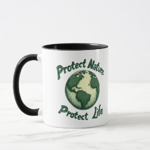 Mug Jour des terres Rétro - Protéger la nature, protég