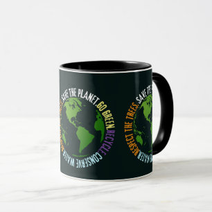 Mug Jour des terres Sauvez la planète Devenez écolo