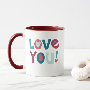 Mug Jour des Valentines modernes Vous aimez