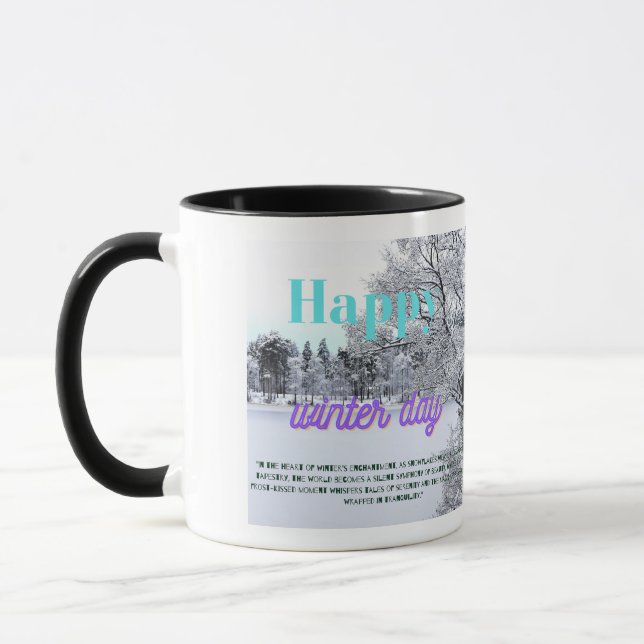 Mug jour d'hiver heureux (Gauche)