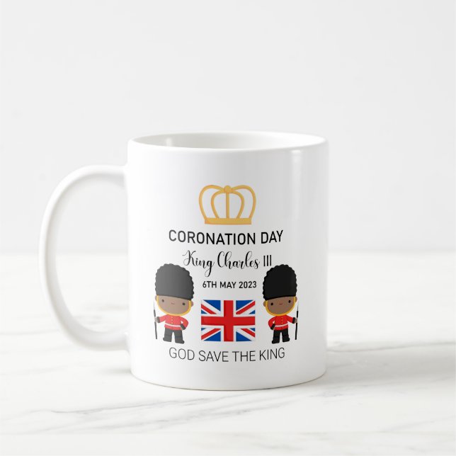 Mug Jour du couronnement 2023 Le roi Charles III perso (Gauche)