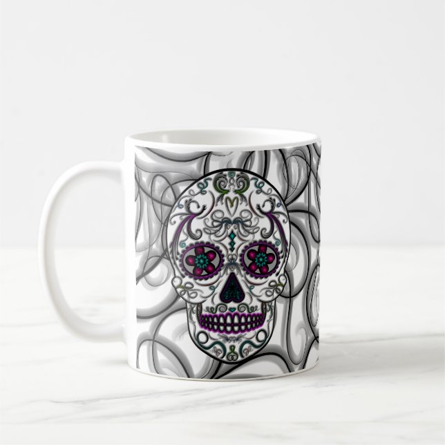 Mug Jour du crâne mort de sucre - couleur multi (Gauche)