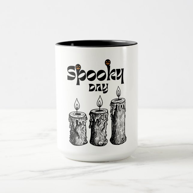 Mug Jour éffrayant Halloween heureux (Centre)