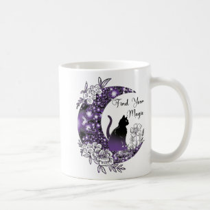Mug Jour Graphique Mystique Céleste Noir Chat Lune