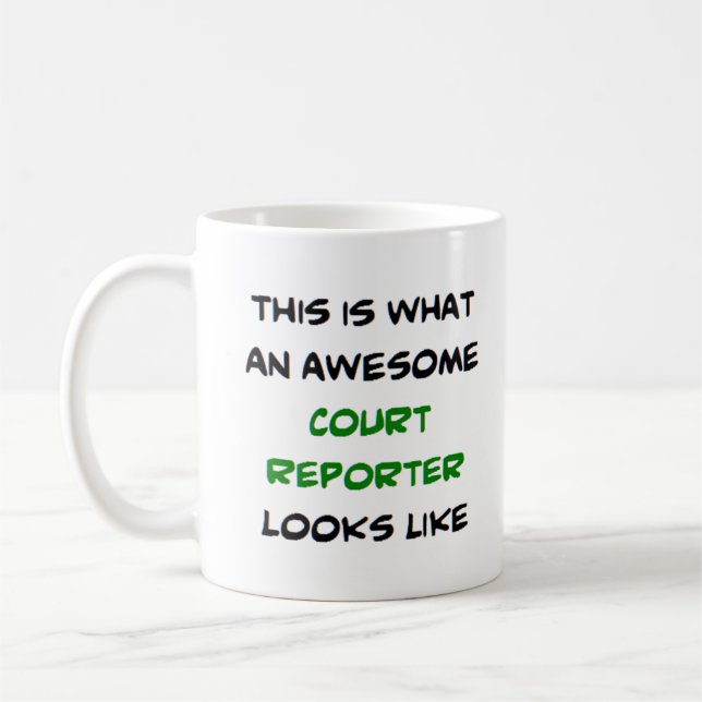 Mug journaliste de cour, génial (Gauche)