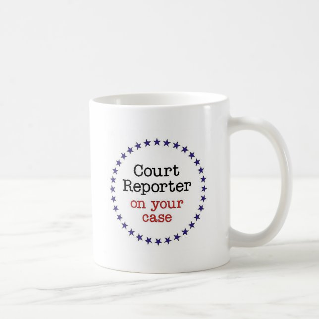 Mug Journaliste Du Tribunal Sur Le Coque (Droite)