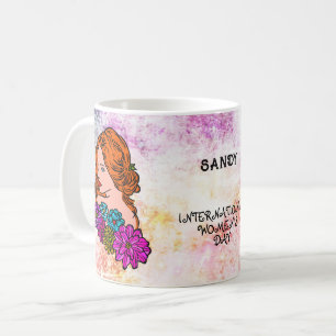 Mug Journée Internationale de la Femme Auburn Cheveux 