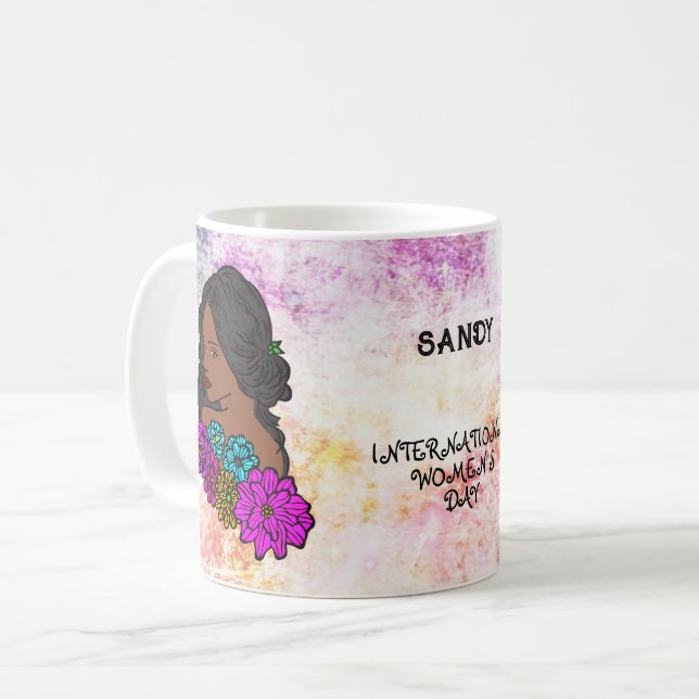 Mug Journée internationale de la femme Beauté d'ébène (Devant gauche)