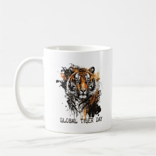 Mug Journée mondiale du tigre, tigre grinçant