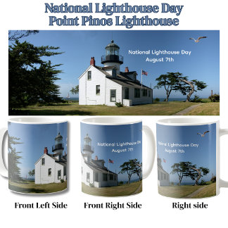 Mug Journée nationale des phares Point Pinos Californi