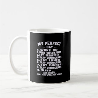 Mug journée parfaite jouer jeux vidéo t-shirt, gamer p