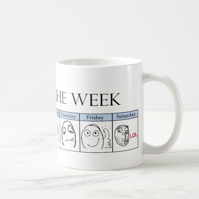 Mug Jours de la semaine Memes (Droite)
