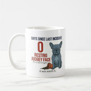 Mug Jours drôles de Bouledogue Français Bleu depuis le