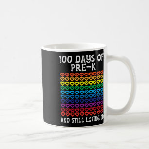 Mug Jours Pré-k Aimer Il Coeurs 100ème Jour De L'École