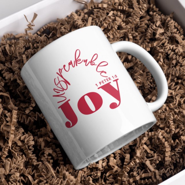 Mug Joy Inspirational Christian Modern Typographie Rou (Créateur téléchargé)