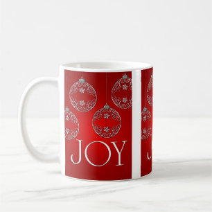 Mug Joy Ornements sur rouby rouge élégant